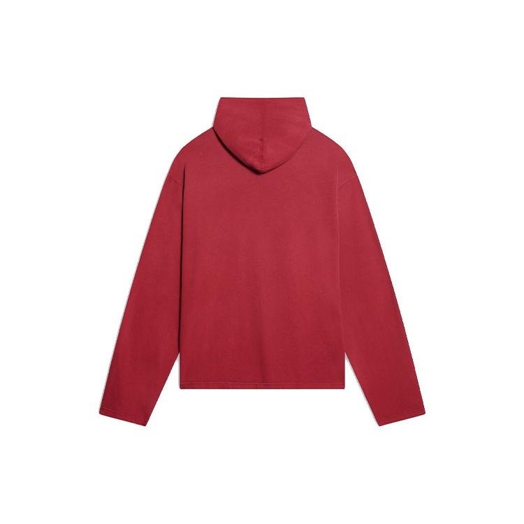 Balenciaga Est. 1917 College Logo Print Hoodie 'Red' Men's 674685TLV896163