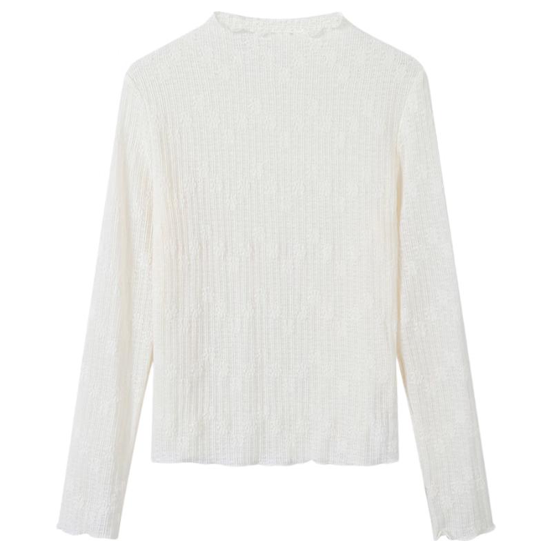 TonLion Women s Half-High Collar Knit Base Layer Top M