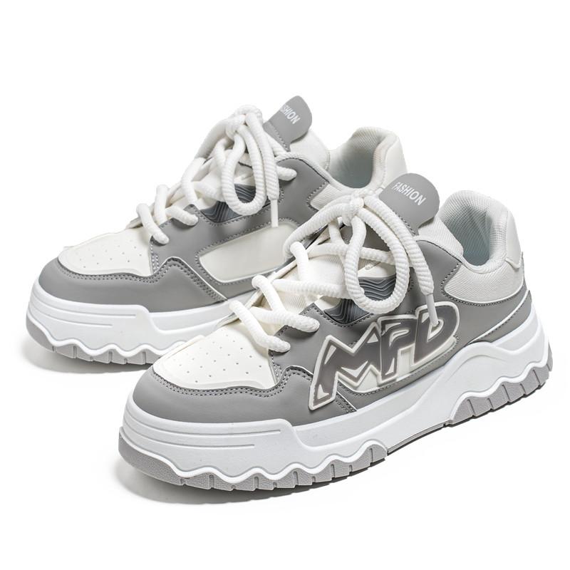 

Мужская обувь Повседневные кроссовки для спорта на открытом воздухе Беговая платформа Дизайнерская роскошная обувь для скейтборда Теннисная обувь на шнуровке Модная обувь 39 серый