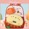 Mochila Infantil Fofa com Expressão Sorridente e Estampa de Abelha e Flor para Crianças de Jardim de Infância