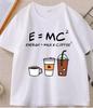 Funny Coffee Equation Energy Milk Tshirt For Unisex Unisex Casual Short Sleeve Round Neck Printed Tshirts Unisex Summer Clothes