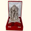 Silver Plated Radha Krishna Ji Chowki God Statue, Beautiful Velvet Box, Brass