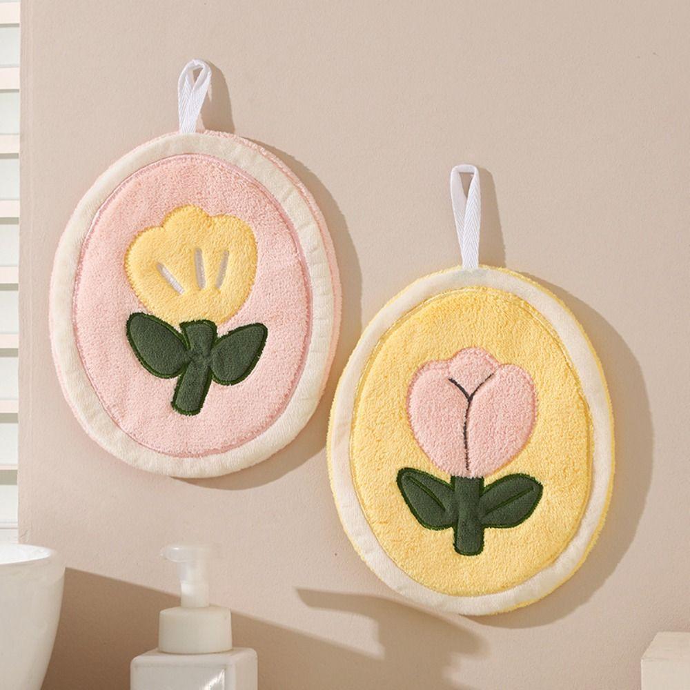 Tulip Kitchen Cleaning Towel Absorbent Cleaning Rag Fashion Hand Towel  Household