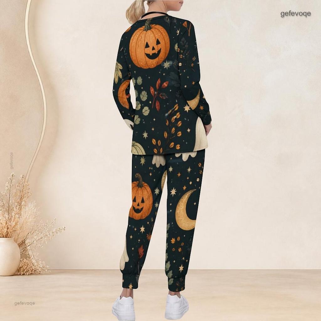 Women Plus Size V Neck Long Sleeve Scrub Set Leopard Heart Feather Boho Art Print Nurse Uniform Set