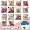 Elegant Flower Patterned Waterproof Pillow Case Ideal For Sofa And Garden Decoration