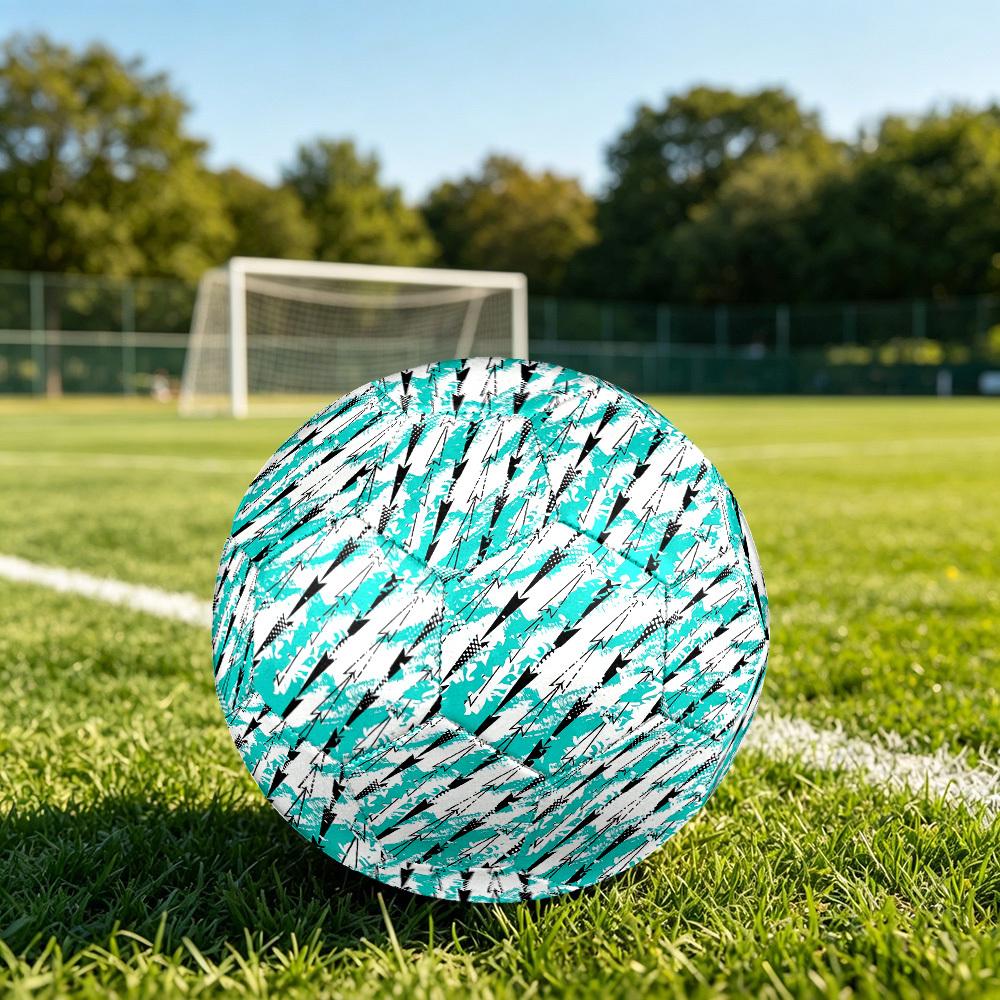 1pc Abstract Vector Theme Soccer Ball Football, Size 5, Lightweight PVC, Durable Outdoor Training Soccer Ball, Gift m6142
