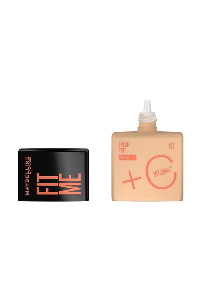 Maybelline New York Foundation, Lightweight Skin Tint With SPF 50 & Vitamin C, Natural Coverage, For Daily Use, Fit Me Fresh Tint, Shade 01, 30ml