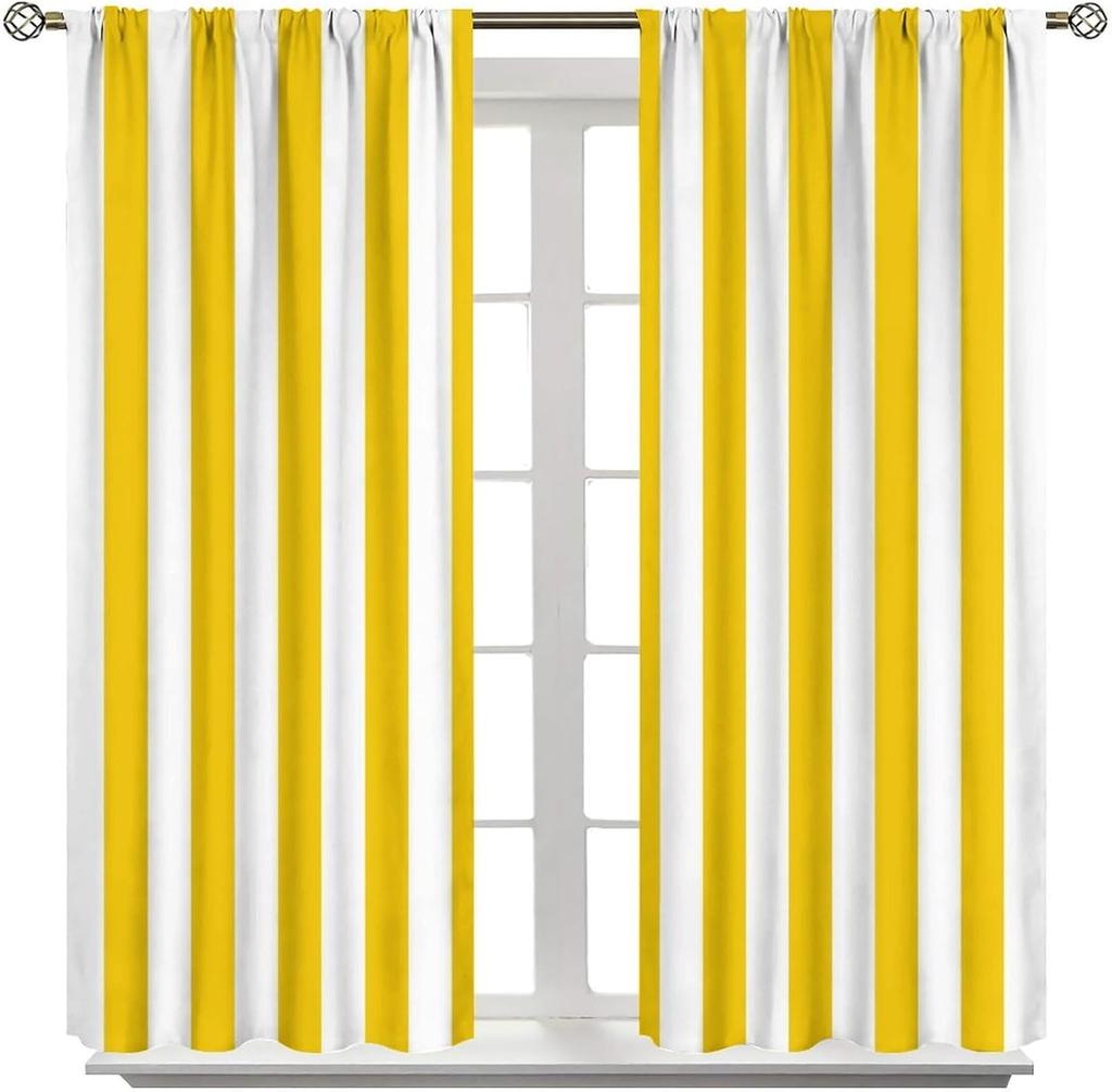 Red White Striped Curtains Vertical Stripe Geometric Modern Chic Style Curtain Bedroom Living Farmhouse Made Of Polyester Window Treatment