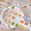 6 Sheets Cute Cake Snacks Theme Stickers Creativity Adhesive Diy Waterproof Decorative Diary Scrapbooking Material