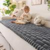 Light Luxury Style Sofa Cushion Milk Velvet 1-piece Straight Row Anti Slip Short Plush Couch  Cushion Machine Washable Autumn Winter Seat Mat  Pad