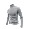 Novo suéter de cashmere de gola alta de cor sólida, suéter slim fit com base, suéter interno quente masculino