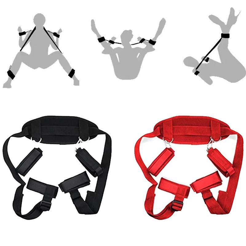 20pcs/lot Adjustable Handcuffs & Ankle Cuffs Adult Sex Toys For Women Restraints Collar Slave Erotic Bdsm Bondage Game Sex Shop