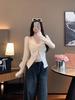 Spicy Lace Patchwork Long-Sleeve Two-Piece Style T-Shirt: Women's Sexy & Slimming Autumn/Winter Top