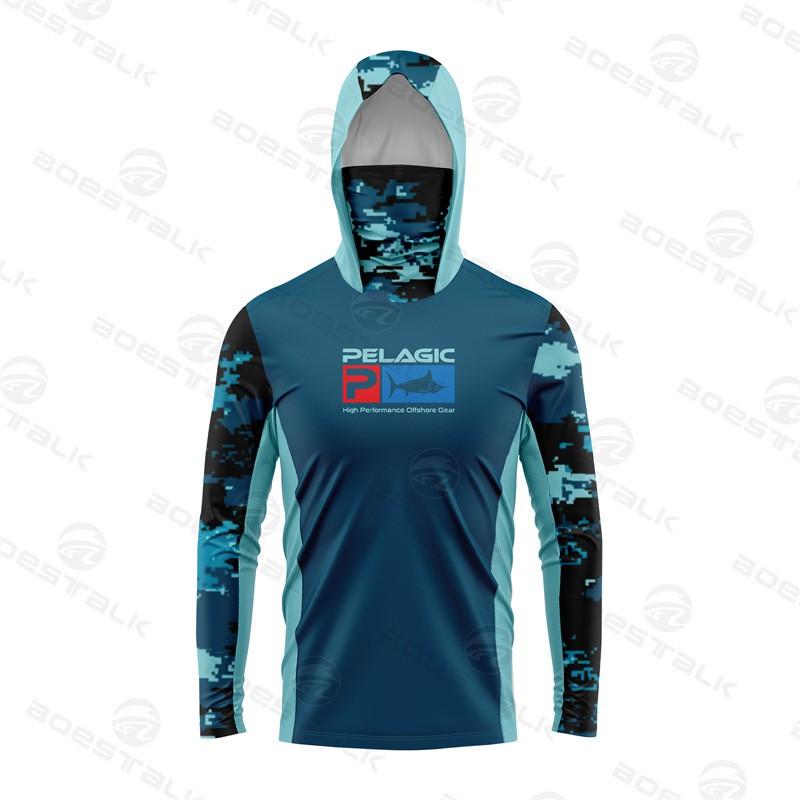 Mens Quick-Dry UV Protection Fishing Long Sleeve Rash Guard T-Shirt Summer Outdoor Sports Cycling Jersey