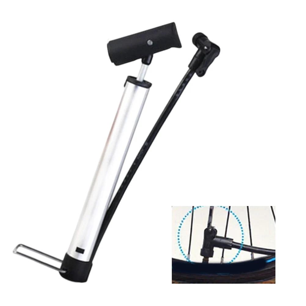 1pc Mountain Road Bike Portable Bicycle Pump Air Cylinder Mountain Bike Pump Household Pump Riding Equipment Accessories Silvery