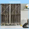 Waterproof Mildewproof 3d Print Rustic Wood Shower Curtain Set Ideal For Any Bathroom