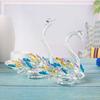 Creative Swan Statue Elegant Crystal Desktop Ornaments Crystal Swan Figurine  Home Decoration