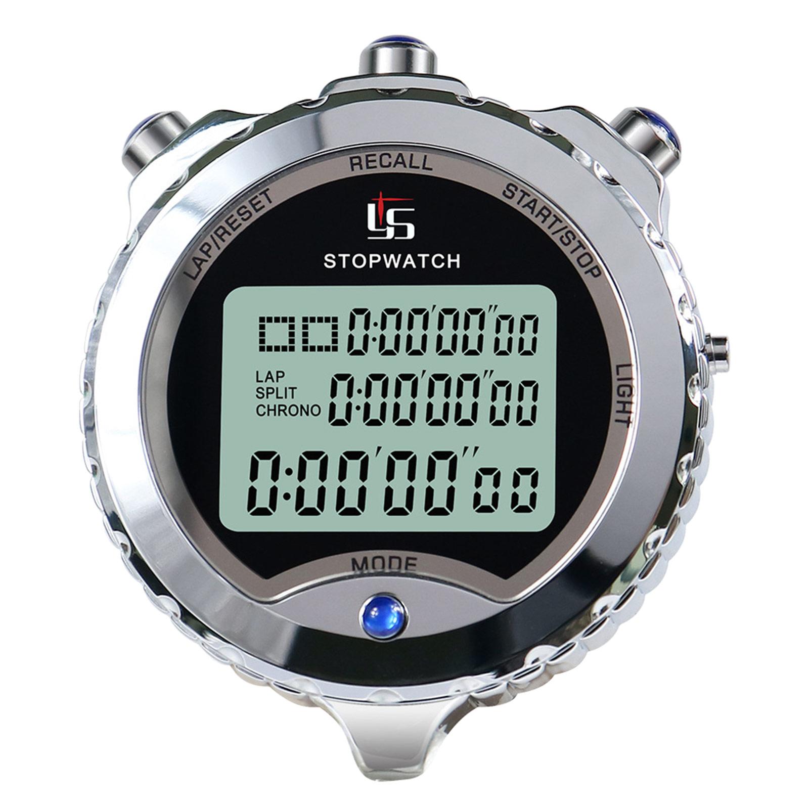 Sports Stopwatch Timer, Professional Digital Stopwatch with Calendar Alarm, Multi-Handheld Stopwatch Timer for Running