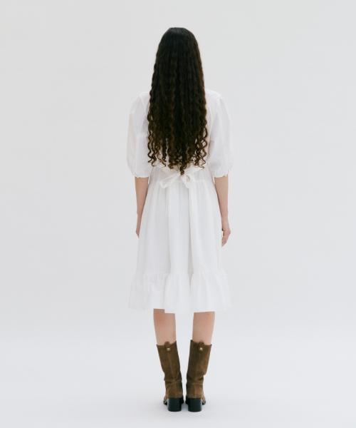 Depound Pintuck Midi Dress [White]