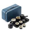 Portable Japanese-Style Ceramic Tea Set With Carry Case Minimalist Travel Cups Tray Office Outdoor Use