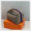 2025 Contrast Color Canvas Lunch Bag & Toiletry Cosmetic Handbag - Women's One-Shoulder Large Capacity