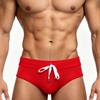 Mens Swim Briefs Comfort Quick Dry Nylon Mesh Panel Contour Pouch Elastic Waistband Sexy Color Block Swim Trunks For Beach Swimming