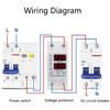 Double LED Display Single Phase Adjustable Voltage Current Protector Voltage Protective Device AC230V 63A x 36 x 60mm