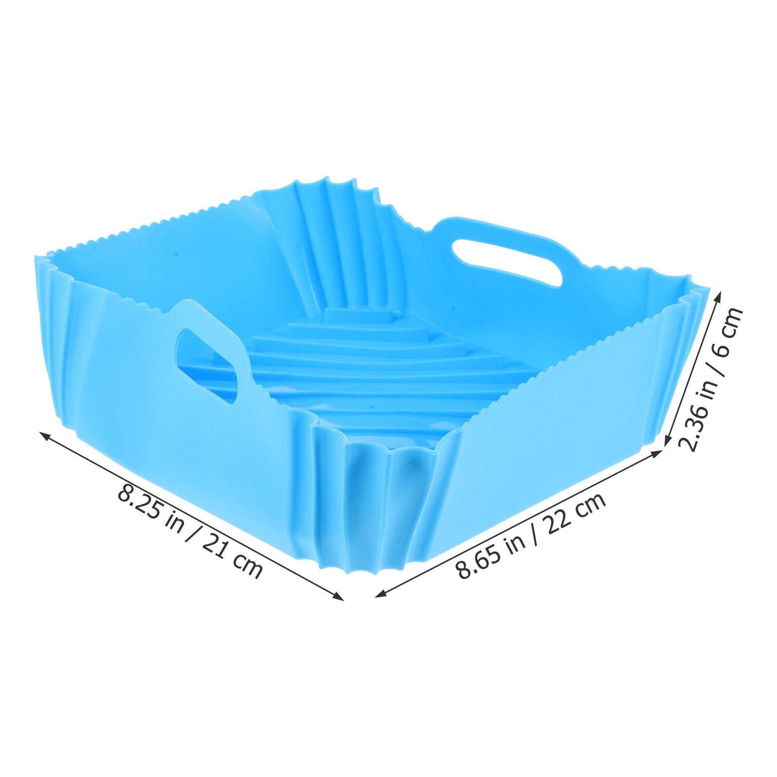 

Reusable Silicone Air Fryer Liner Mat Non-Stick Baking Tray for Air Fryer Basket Oil-Proof Easy Clean Double Handle Design