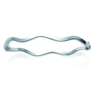 [J3855] - Silver Bracelet 'Choréographie' - 62 Mm 3 Mm