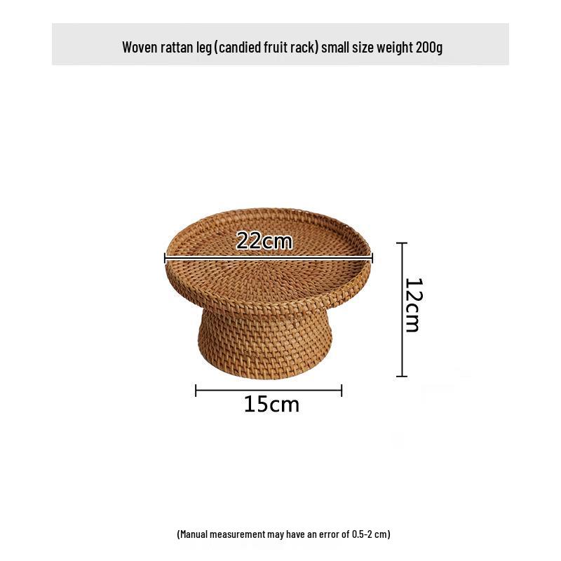 Handcrafted Nordic Autumn Rattan Fruit Bowl - American Style Living Room Decor