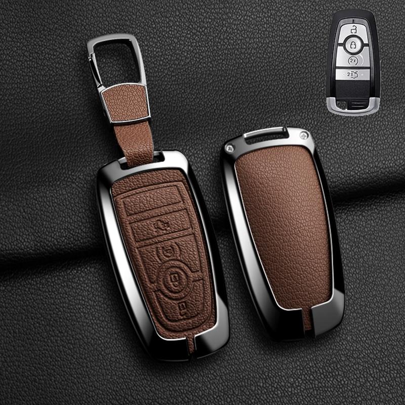 Car Key Case Holder Cover for Ford Mondeo Explorer Edge Expedition F-450 F-350 F150 Fusion Mustang Everest Accessories Styling