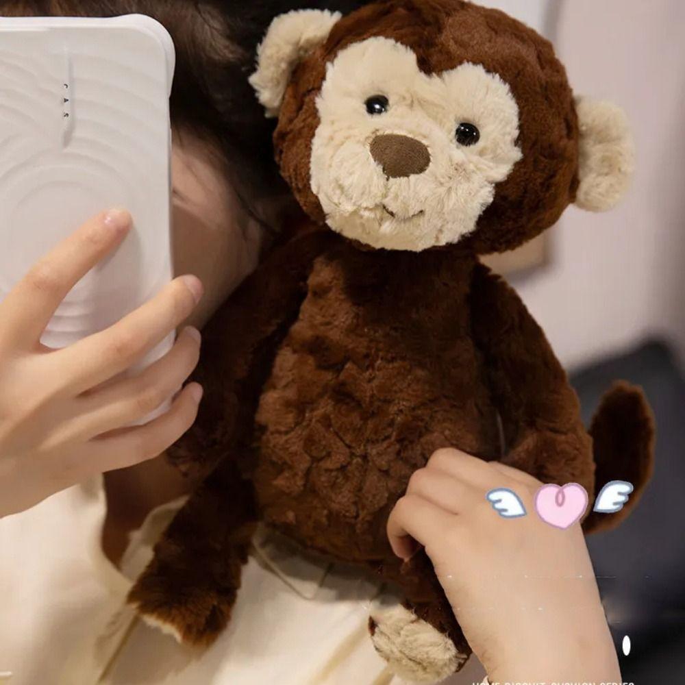 PP Cotton Monkey Plush Doll Grey Cat Animal Cat Plush Doll Panda Plush Toy  Children Girl