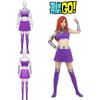 Lebendige Teen Titans Starfire Cosplay-Kostümperücke für Erwachsene, perfekt für Halloween, Maskenball und Comic Con
