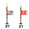 Middle Ages Empire Flag Pole Building Blocks Military Castle Lion Teutonic Knight Soldier Figures Roman Warrior Sheild Brick Toy