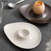 Irregular Egg Tray Ceramic Plates Egg Rack Dessert Plate Dim Sum Dish Egg Storage Tray Breakfast Plate Snack Plates Bowl