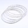 Gold Plated Women's Fashion Bangle Set 68cm Big Round Wire Bangles 18mm Thick Bangle Bracelets Female Accessories Party Gift