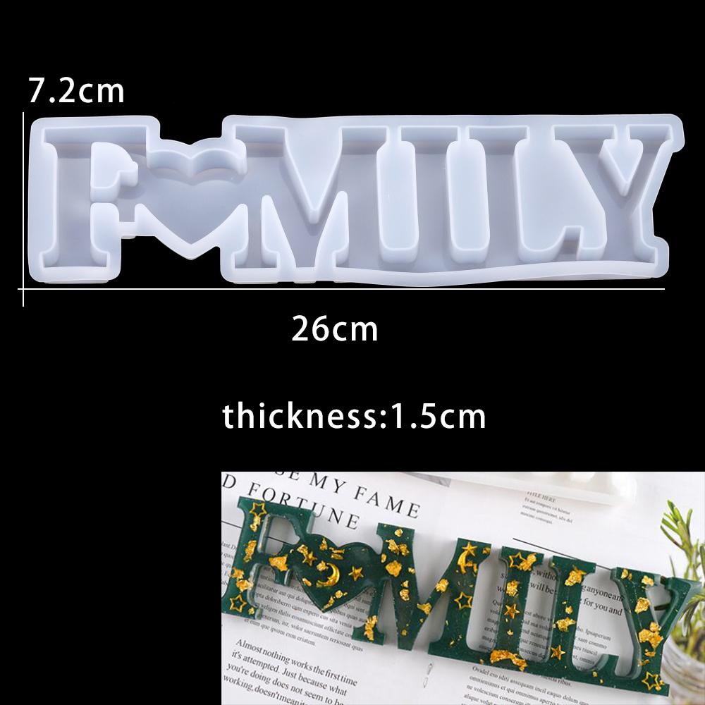 Home Love Silicone Mold Letters Epoxy Resin Mould for DIY Resin Crafts Casting Molds Home Decoration Jewelry Making Tool