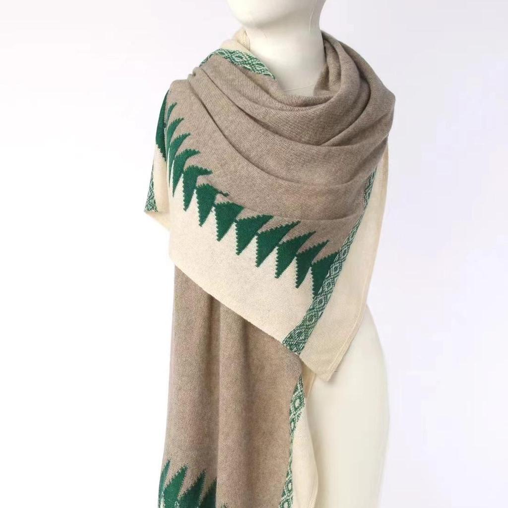 Inner Mongolia Cashmere Scarf - Festive Winter Fashion Shawl and Warm Neck Warmer