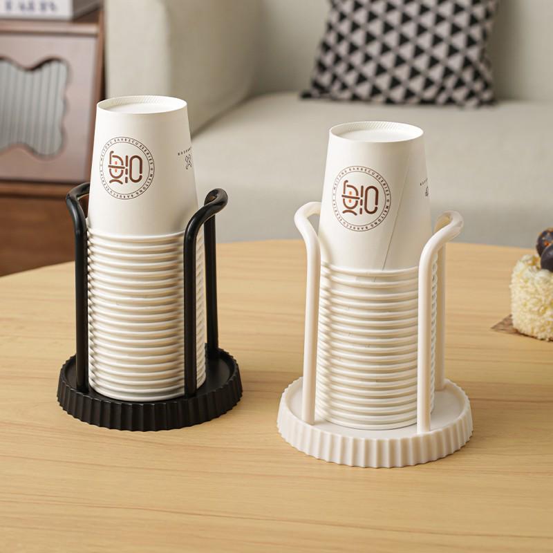 Multi-Functional Desktop Cup Organizer: Simple Holder for Disposable Coffee, Milk, and Tea Cups