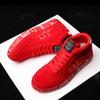 New Four Seasons Couple Plus Size 35-44 High Top Sneakers Fashionable, Lightweight, Comfortable, Versatile Skateboarding Shoes