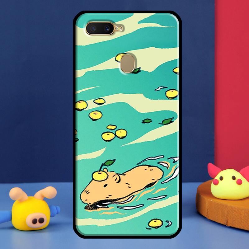 Capybara Lovely Animal For Oppo A54 A57 S A78 A58 A98 A5 A9 A91 A15 A16 A17 A52 A72 A76 A96 A74 A94 A77 Phone Case