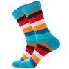 Striped multicolor street skateboarding funny socks for men and women