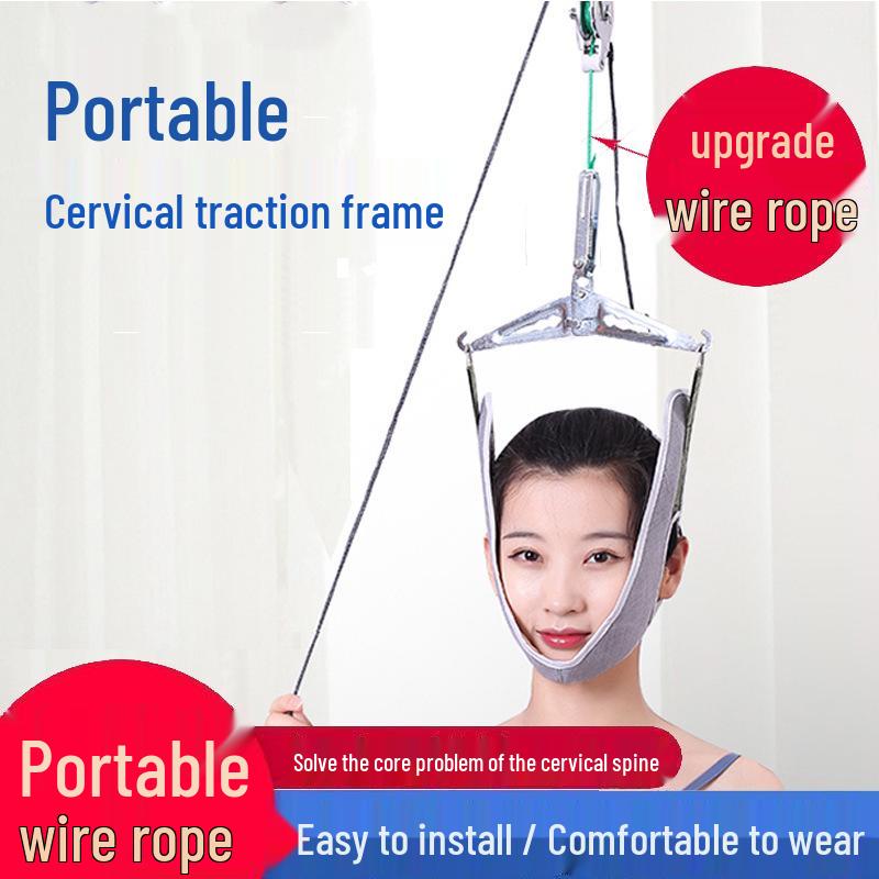Cervical Traction Neck Frame Corrector, Door Hanging Neck Stretcher for Home and Hospital Use