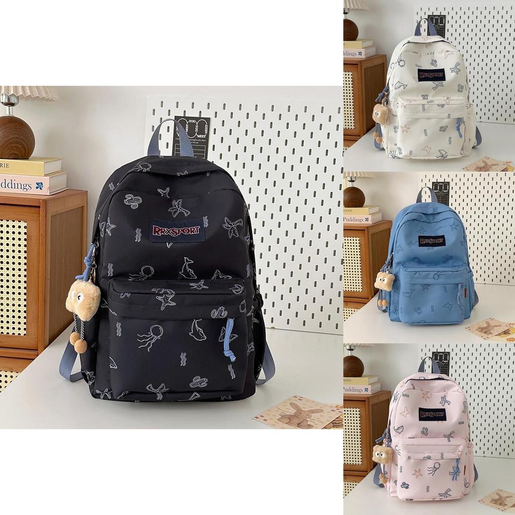 Wal-Tierprint Rucksack für Mädchen und Jungen mit großem Fassungsvermögen und atmungsaktivem Nylonmaterial für Schule und Reisen