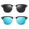 2pcs Polarized Sunglasses UV400 Protection Metal Black Frame PC Lens Fashion Vintage Polarized Sunglasses