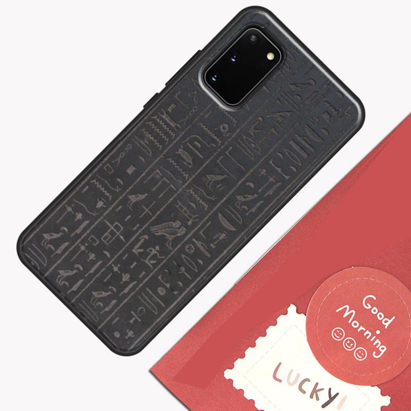 Egyptian Hieroglyphics Symbols Phone Case For Samsung Galaxy S25 S26 Ultra S20 S21 S22 S23 S24 Plus S9 S10 S25 FE Cover Shell