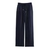Fashion Style 2024 Summer New Arrival Women's Clothing High Waist Slimming All-Matching Linen Straight Pants Pants 9929040