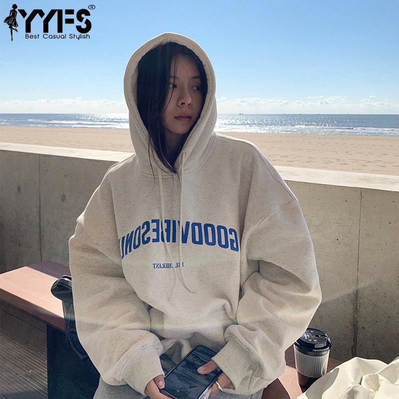 YYFS Felpe con cappuccio e felpe con cappuccio a maniche lunghe casual alla moda da donna