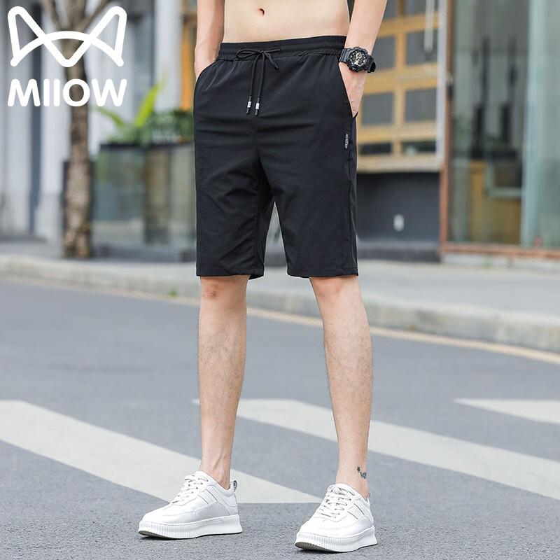 MiiOW Men s Summer Loose Straight-Leg Casual Shorts 28