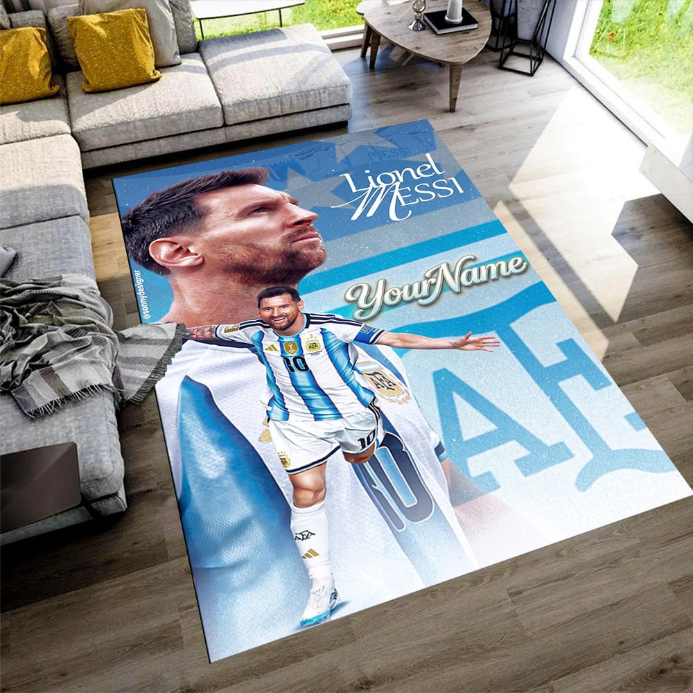 Messi Customize Text Carpet Perfect for Dining Room Outdoor Bedrooms Entryway Antislip Carpet Office home decor Wedding Party Gift